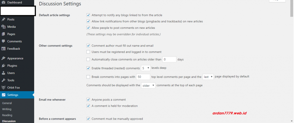 Cara Sederhana Menyaring Komentar Spam di WordPress Tanpa Plugin 2